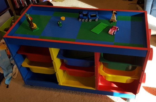 TROFAST LEGO table. Plenty of storage beneath