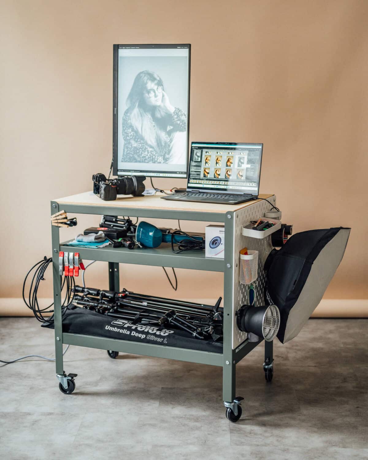 Photography tether table and cart from IKEA parts