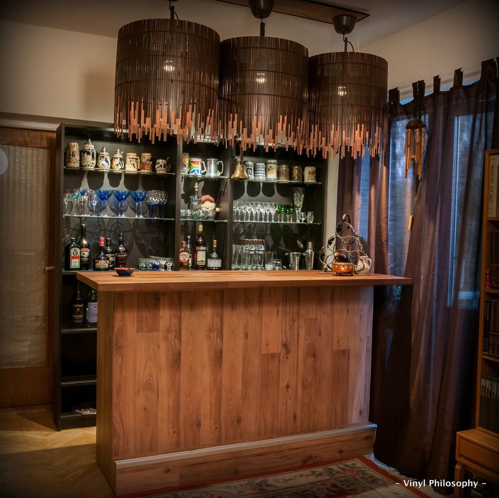 DIY home bar with BILLY bookcases